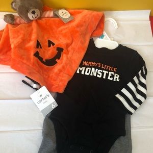 Little Monster Halloween outfit w/ stuff animal